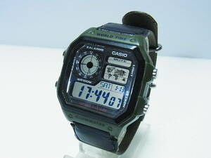 【中古/稼働品】カシオ CASIO AE-1200-WH ワールドタイム チープカシオ