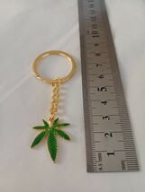 大麻モチーフ　マリファナ　キーリング　アメカジ　レゲエ　ジャマイカ　キーホルダー_画像2