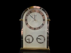 【雲】某名家委託品 スイス製 SWIZA スウィザ 置時計 5x12x18cm 古美術品(西洋アンティーク)AA6710 CTokjuy