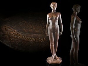【雲】某収集家放出品 雨宮敬子 ブロンズ像 裸婦立像 高さ102.3cm 重さ約27.1kg 古美術品(裸婦)A9538Ｙ ODTnbvc CPTDmnb