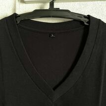 2枚組 L Vネック綿100% 黒 ブラックTシャツ V首 半袖 Tシャツ アンダーシャツ 男性 紳士 下着 メンズ インナー シャツ 半袖シャツ 定番_画像2
