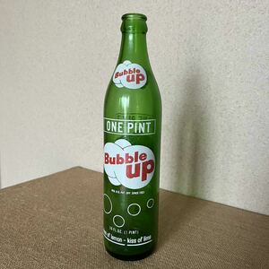 1968年 バブルアップ ガラスボトル / 1968 Bubble up One Pint Bottle 16FL. OZ Vintage