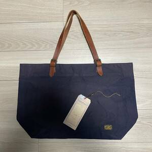 LOST CONTROL ロスト コントロール TOTE BAG トート バッグ Navy ネイビー geruga ゲルガ レザー 経年変化