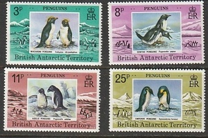 英領南極　ペンギン４種完未