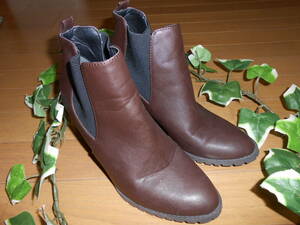 *JEANASIS/ Jeanasis * side-gore heel boots / Brown / short boots / boots /M*