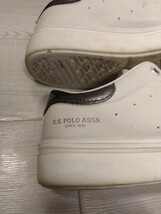 【A805】 U.S. POLO ASSN. スニーカー LL 白 ホワイト ユーエスポロアッスン レディース ローカット_画像5