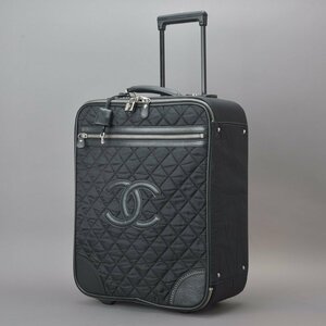 1円 CHANEL シャネル パリニューヨークライン キャリーバッグ マトラッセ ココマーク ブラック 10番台 スーツケース トランク 旅行鞄 Mi.g