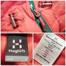 Haglofs ホグロフス エッセンス ミミック フード ESSENS MIMIC HOOD MEN ジャケット ナイロン 中綿 ダウン オレンジ グリーン 緑 △1_画像10