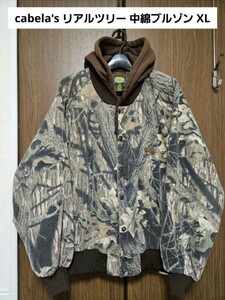 cabela's リアルツリーカモ 中綿 ジャケット XL ブルゾン カベラス mossy oak 生地使用 モッシーオーク メンズ