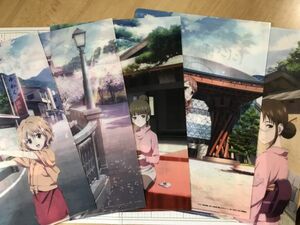 花咲くいろは　金沢　岸田メル　サイン印刷　５枚セット　クリアファイル (3185)