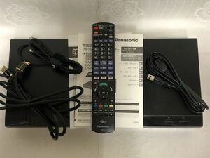 【動作OK】Panasonic DMR-4CW200 ブルーレイレコーダー 純正リモコン HDMIケーブル '20年製 21