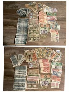 外国紙幣 海外紙幣 アジア まとめて インド インドネシア フィリピン等 古銭 古紙幣 軍票 古札 旧札 珍品 大量 旧紙幣 約132g