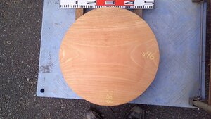 16-341　大径老木欅（ケヤキ）の乾燥丸材（尺６寸）・・丸盆・菓子器・鉢・皿・テーブル・ロクロ・挽きもの