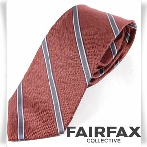 新品1円～★定価1.2万 FAIRFAX フェアファクス 日本製 イタリア生地 シルク絹100％ネクタイ 伊勢丹 ハンドメイド 正規店本物 ◆1171◆