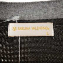 新品1円～★SABLINA VALENTINO サブリナヴァレンティノ メンズ 長袖 Vネックカーディガン M グレー 織柄 イタリアブランド ◆2008◆_画像9