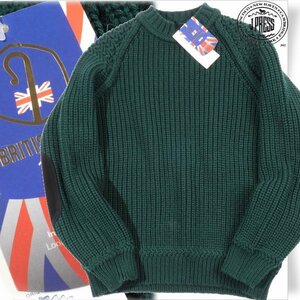 新品1円～★定価2.6万 J.プレス&サンズ青山 ジェイプレス メンズ 秋冬 イギリス製 ブリティッシュウールクルーネックニット L ◆2520◆