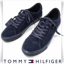 新品1円～★TOMMY HILFIGER トミー ヒルフィガー スウェードレースアップシューズ スニーカー 28.0cm ネイビー 正規店本物◆2595◆_画像1