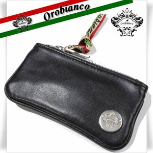 新品1円～★Orobianco オロビアンコ イタリア製 メンズ 本革 牛革レザー キーケース コインケース付き 小銭入れ財布 PORTALE 11P-F◆2748◆