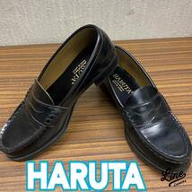 靴 ◆HARUTA ◆ ローファー 22.5cmEE BLACK 黒 ◆ ハルタ ◆ レディース シューズ _画像1