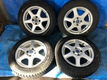 BRIDGESTONE ブリヂストン FEID 15×6J +45 4H-100PCD PRACTIVA ICE BP02 175/65R15 2023年製 タイヤ・ホイールセット_画像1