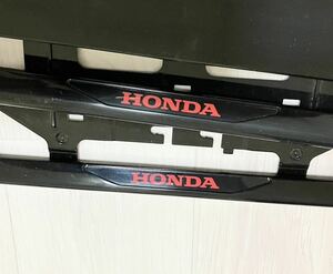 ホンダ 車用 純正 ナンバーフレーム ナンバープレートカバー 送料無料 2枚セット　ブラック 