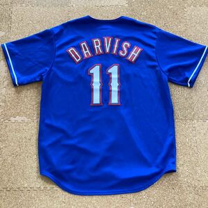 【美品】MLBダルビッシュ有 選手 TEXAS テキサス レンジャーズ DARVISH 11番 ユニフォーム majestic マジェスティックXLサイズ 刺繍 