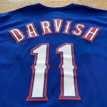 【美品】MLBダルビッシュ有 選手 TEXAS テキサス レンジャーズ DARVISH 11番 ユニフォーム majestic マジェスティックXLサイズ 刺繍 _画像8