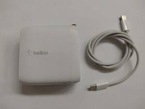 ■ベルキン　Belkin　USB-C 68W 2ポート GaN充電器wch003dq　社外 USBケーブル C to C 付き C　