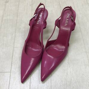 中古 使用感・劣化有 PRADA ピンク サンダル 36 1/2 日本サイズ 23ｃｍ相当の画像1