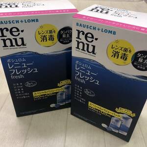 未開封　保管品　ボシュロム レニューフレッシュ 500ml + 120ml レンズケース付き　２箱