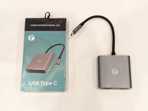 VCOM Thunderbolt 3/DP AlT mode HDMI 2ポート4-in-1 変換アダプター 【CU450A】