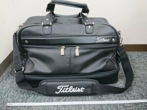 100626*Titleist タイトリスト ボストンバッグ ゴルフバッグ ブラック 中古 シューズ収納付き