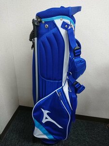 108025*MIZUNO ミズノ スタンドキャディバッグ ゴルフバッグ ブルー 軽量