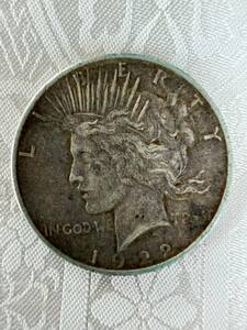 【家族私物】1922年　アメリカ　1ドル銀貨 リバティ イーグル 