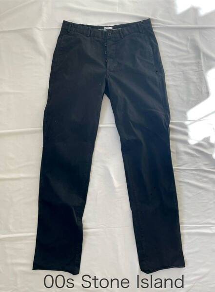 美品00sストーンアイランドStone Islandブラック ストレッチ パンツ メンズ52 CP companyシーピーancellmビンテージ505インポート501