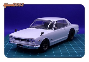 NISSAN SKYLINE ２０００GT-R　ニッサン　スカイライン　２０００GT-R　カスタム仕様　アオシマプラモデル　1/32　完成品！ 