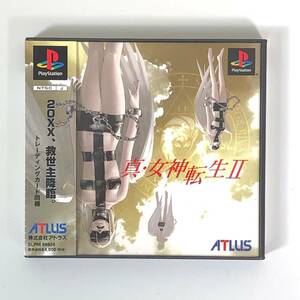 【完品】 PlayStation PS プレイステーション 真 女神転生 2 バグ修正版 帯 カード ハガキ チラシ PS1 プレステ