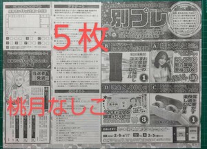 ■５枚セット■応募用紙　別冊ヤングチャンピオン ２月号　別プレ　桃月なしこ クオカードなど 抽プレ 応募券 QUOカード　　★送料無料　