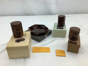 桜皮細工 茶筒/鉢 中古品含む 未使用品 ACB