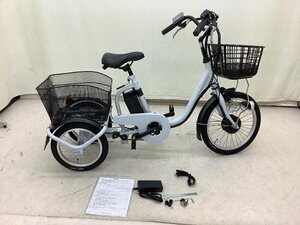 カイホウジャパン 電動アシスト自転車/3輪式/前後カゴ付/Petit/グレー BEPN18-IG 中古品 ACB