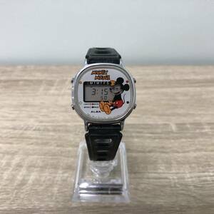 【1000円スタート】希少!! 稼働品 SEIKO セイコー ALBA アルバ 腕時計 Y744-5000 クオーツ デジタル文字盤 ディズニー ミッキーマウス