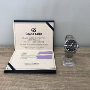 【10万スタート】美品!! 稼働品 Grand Seiko グランドセイコー 腕時計 9S65-00C0 メカニカル 自動巻き 黒文字盤 デイト 10BAR 裏スケ 