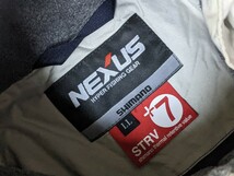 18．シマノ NEXUS SHIMANO STRV ＋7 ＋e.P.T.F.E.透湿防水加工　中綿入り フィッシングジャケット メンズLL グレー黒 y413_画像3