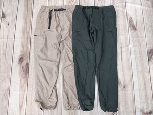 1．2点 ユニクロ UNIQLO 暖パン 秋冬用 ウォームパンツ クライミングパンツ メンズL　ベージュ　深緑系y503