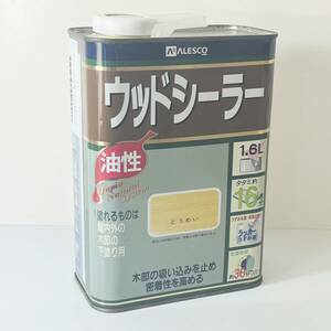 【未使用 外装に汚れあり】カンペハピオ ペンキ 塗料 油性 ウッドシーラー とうめい 1.6L 日本製 00827644001016 （4972910348540）