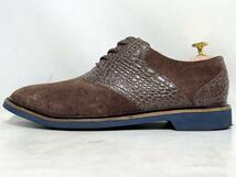 即決★美品 COLE HAAN★10M=約28cm スエードドレスシューズ プレーントゥ コールハーン 茶 ブラウン レザー 革靴 本革_画像3