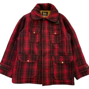 50s Woolrich マッキーノジャケット チンスト付き チェック柄 ウール ジャケット コート ハンティング ウールリッチ ヴィンテージ