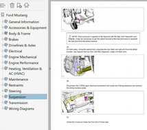 マスタング Mustang 2015-2017 ワークショップマニュアル 整備書 ボディー修理 修理書 配線図 コンバーチブル_画像4