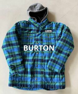 BURTON バートン キッズ スノボーウェア 140 150 上のみ スキーウェア ジャケット チェック柄 スノーボード お洒落 レイヤードスタイル 