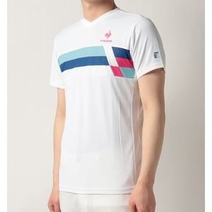 ルコックスポルティフ ネオヘリテージゲームシャツ(メンズ) M ホワイト #QTMTJA00-WHT NEO HARITAGE GAME SHIRT LE COQ SPORTIF 未使用